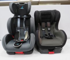 2 Childrens car seats with Iso fix bases.