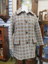 Trefriw Woollen mills limited 60s style coat, approx size 16/18.