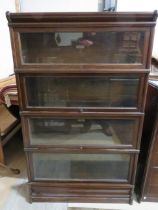 Original early 20th Century Globe Wernike sectional Solicitors Bookcase with glazed up and over door