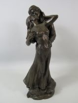 Roland Chadwick Heredities bronze resin lovers figurine, 35cm tall.
