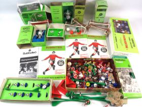 Selection of Subbuteo extras, FA Cup, European Cup, Goals , Floodlights, four pitches etc. see photo