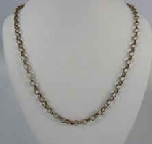 9ct gold 20 inch belcher chain, 6.7 grams