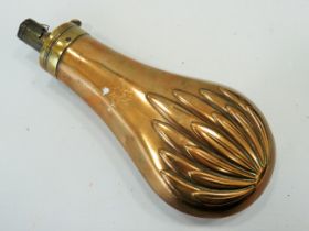 Vintage Brass gunpowder horn. See photos.
