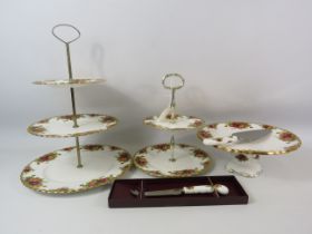 Royal Albert Old Country Roses Cake stands etc.