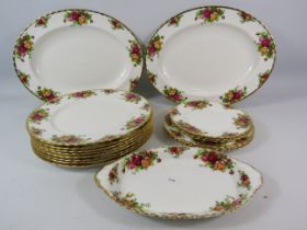 17 pieces of Royal Albert Old Country roses dinnerware.