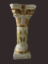 Ceramic Grecian style plant stand 33 inches tall.