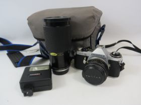 Pentax Me super camera with Miranda lens etc.