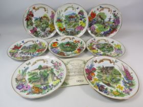 8 Reco limited edition garden beauty collection plates.
