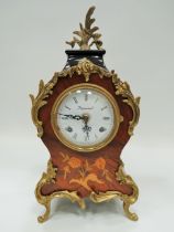 Italian made, Franz Hoffman reproduction , 2 Jewel chiming mantle clock with sorrento style and gilt