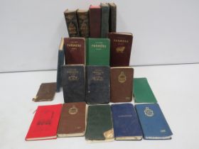 Selection of vintage Collins farmers diaries, 2 small common prayer books etc