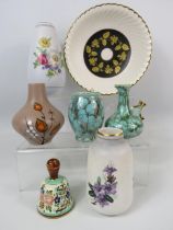 7 Pieces of Gouda Holland art pottery.
