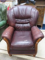 Soft leather lounge chair. See photos.