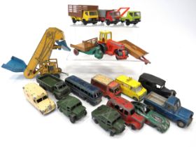 Selection of Playworn Vintage Dinky Die Cast metal model vehicles. See photos.