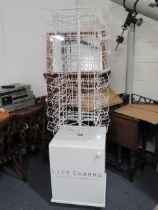 Free standing Jewellery stand with plastic coated wire racks with cupboard below. . See photos. PA 1