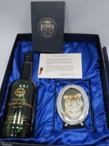 Unopened bottle of Esso centenary 100 years Amontillado cherry in a presentation box with a