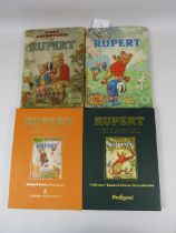 2 Limited edition and 2 Vintage Daily Express Rupert the Bear annuals.