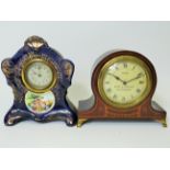 8 Day Wooden mantle clock with Local Interest face, Intermittent runner together with a french ornat