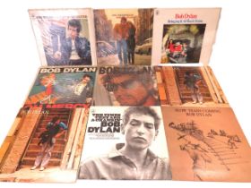 Nine Vinyl LP's By Bob Dylan. See photos. 
