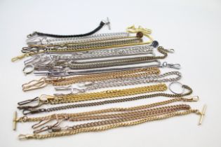 Job Lot Assorted POCKET WATCH CHAINS / ALBERTS Inc. Gold / Silver Tone Etc. x 18 2141733