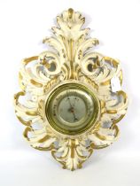 Wall barometer housed in a decorative plaster frame which measures approx 24 x 18 inches. See photos