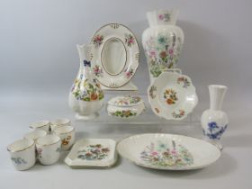 Mixed ceramics to include Aynsley, Wedgwood and crown staffordshire.
