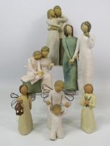 6 Willow tree figurines the tallest measures 22.5 cm.