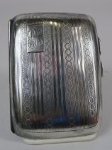 Birmingham 1927 Sterling silver cigarette case 54.1 grams Monogram Initals BK.