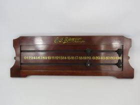 Vintage E J Riley ltd Snooker score board.