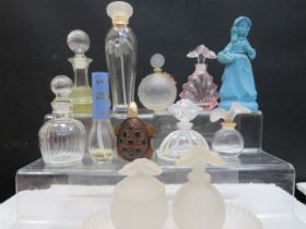 Selection of Vintage Glass Scent and perfume bottles. See photos.
