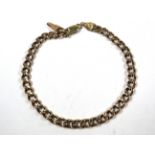 9ct Yellow Gold Flat link 7 inch Bracelet.  3.5g