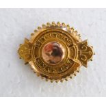 9ct Yellow Gold Mourning Brooch with metal Pin. Measures approx 35 x 28 mm. total weight 3.6g