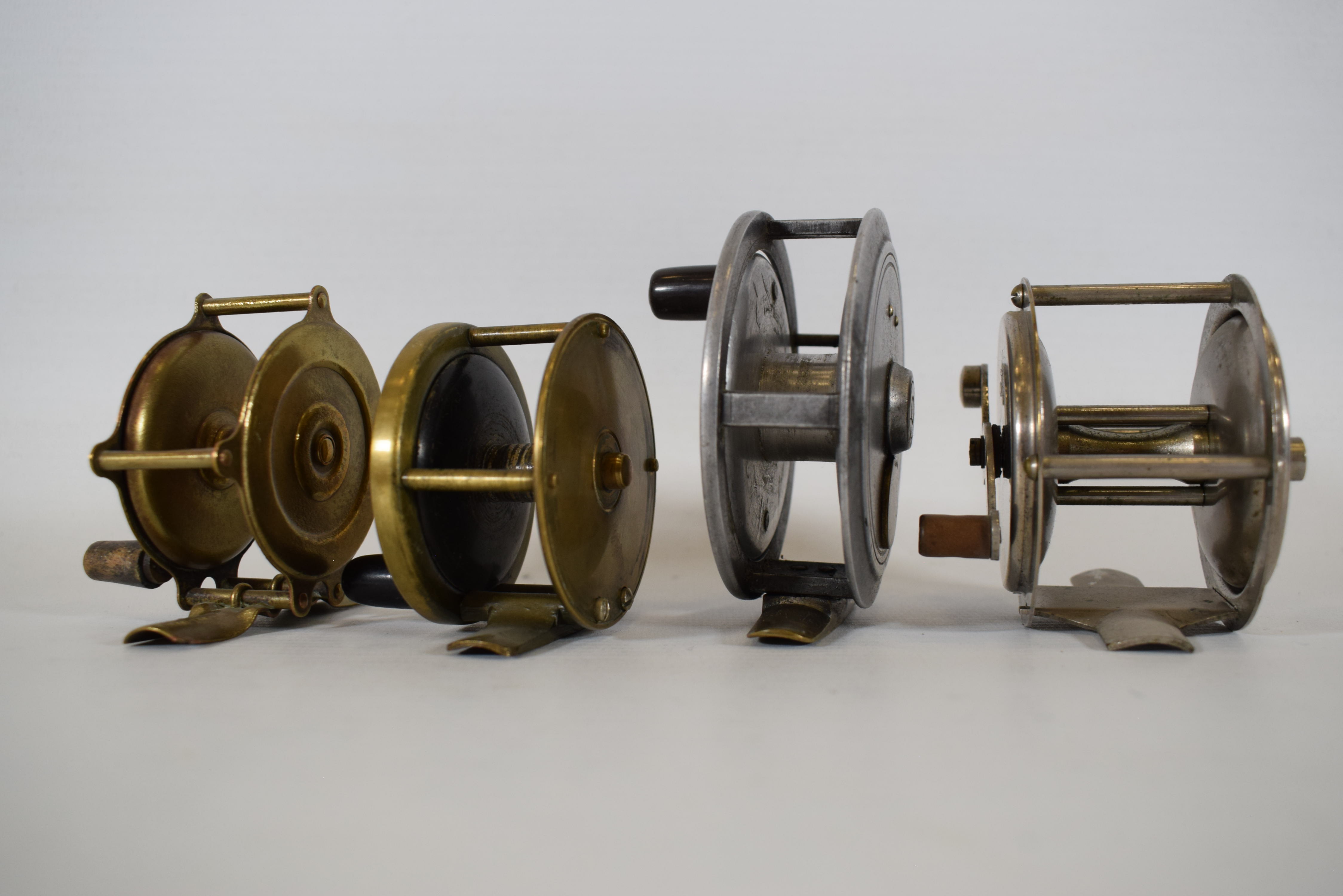 Four Fly Fishing reels of steel, brass and aluminium. See photos.  - Image 3 of 3