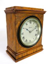 Pretty Oak Cased small Mantle clock made by Frodsham. Simple mechanism with perma attached key and d