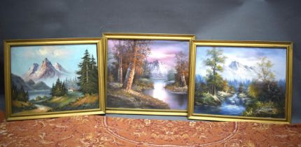 Three Oil paintings of Woodland landscapes. See photos. S2