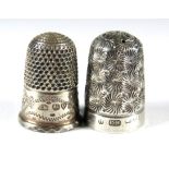 Two Hallmarked Chester hallmarked  Charles Horner Thimbles approx 1913. see photos. 