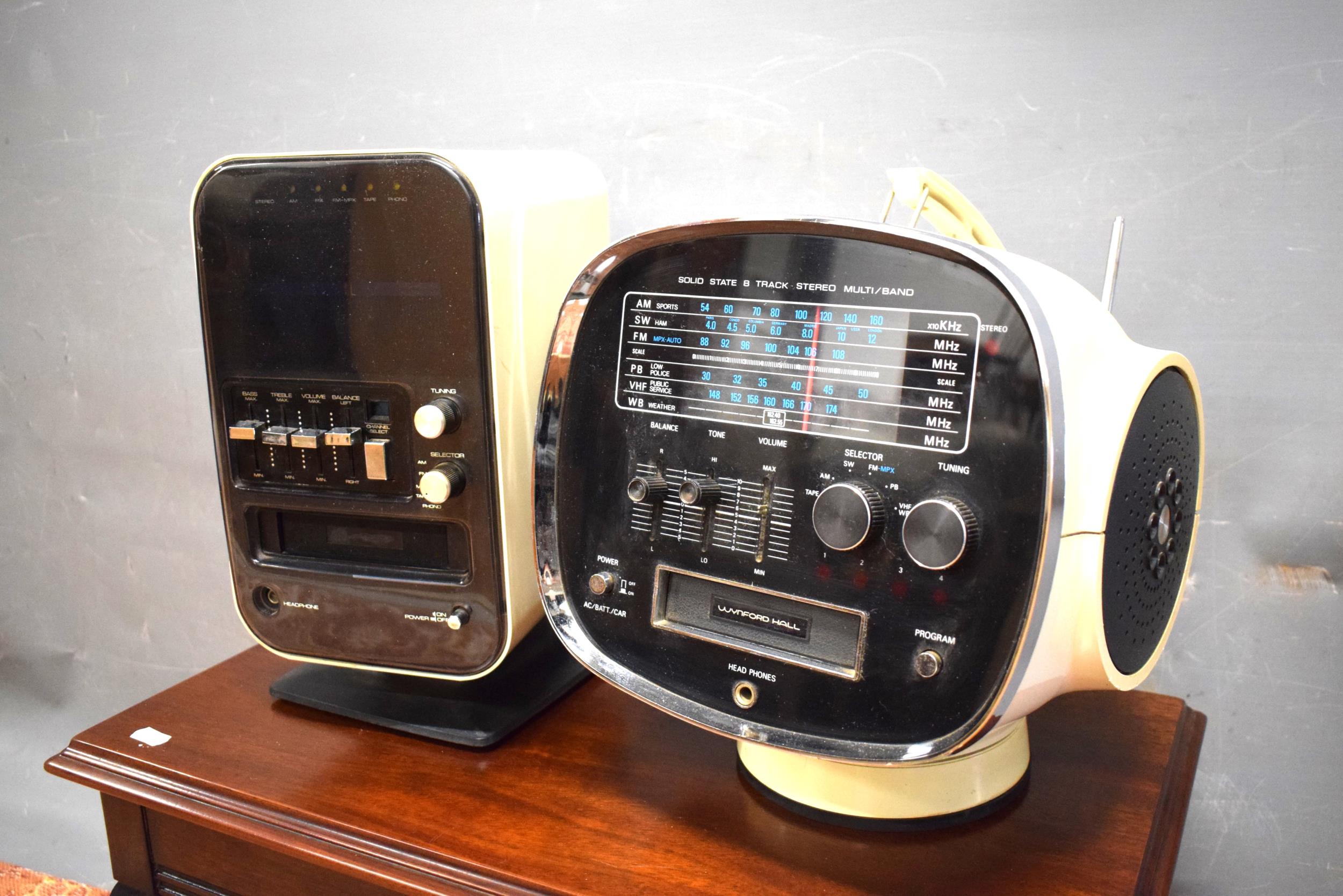 Two Vintage Stero units with integrated 8 Track Players. Working condition unknown.   See photos.    - Image 2 of 7