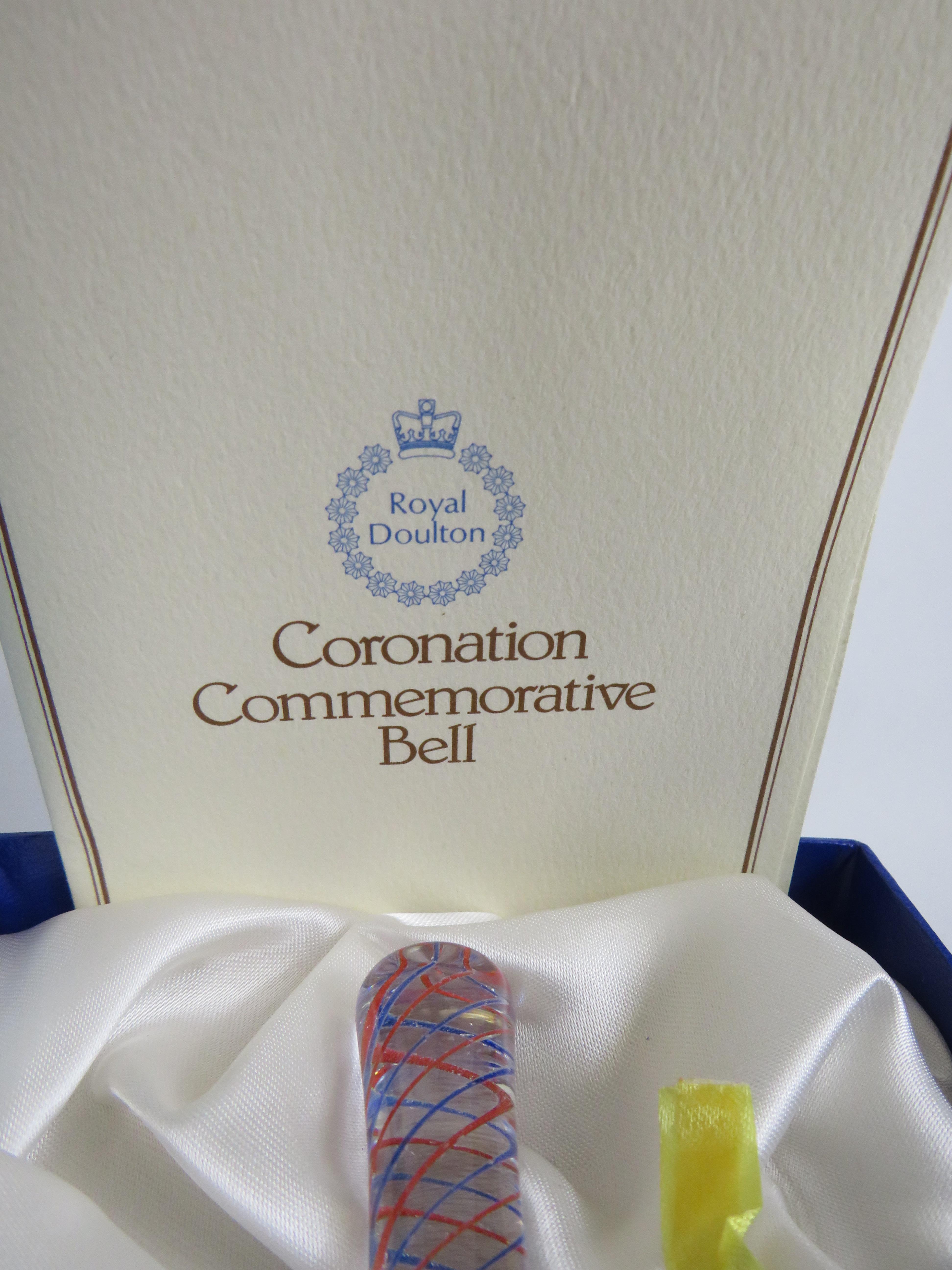 Royalty Commemorative goblet by Coalport and Royal Doulton bell both boxed with certs. - Image 3 of 4