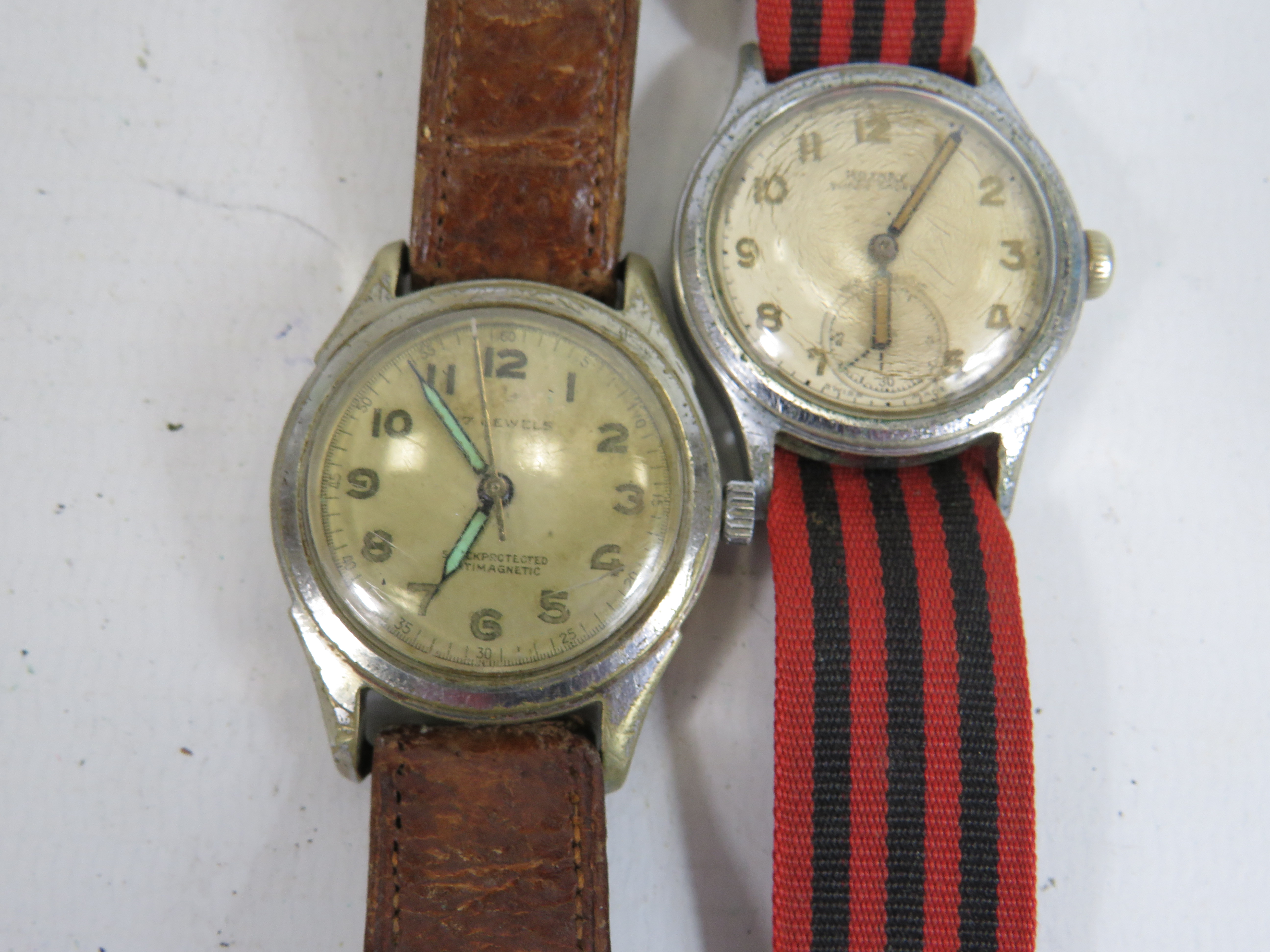 Gents Vintage Military Style Wristwatches Hand-wind WORKING Inc. Rotary Etc. x 2 406370 - Image 2 of 3