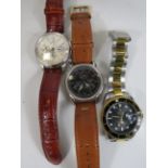 Gents Mechanical Wristwatches Automatic WORKING Inc. TEVISE Etc. x 3      406366
