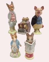 5 Beswick Beatrix Potter figurines, the tallest measures 12.5cm (1 has had a repair see photos)