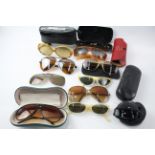 Sunglasses Vintage Glasses Assorted Inc Oversized, Mid Century, Cases, Retro Lot 681646