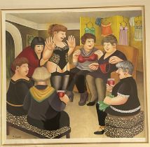 Beryl Cook Signed Lithograph Limited Edition Number 103/650 Published 1999 'Party Girls' Measure