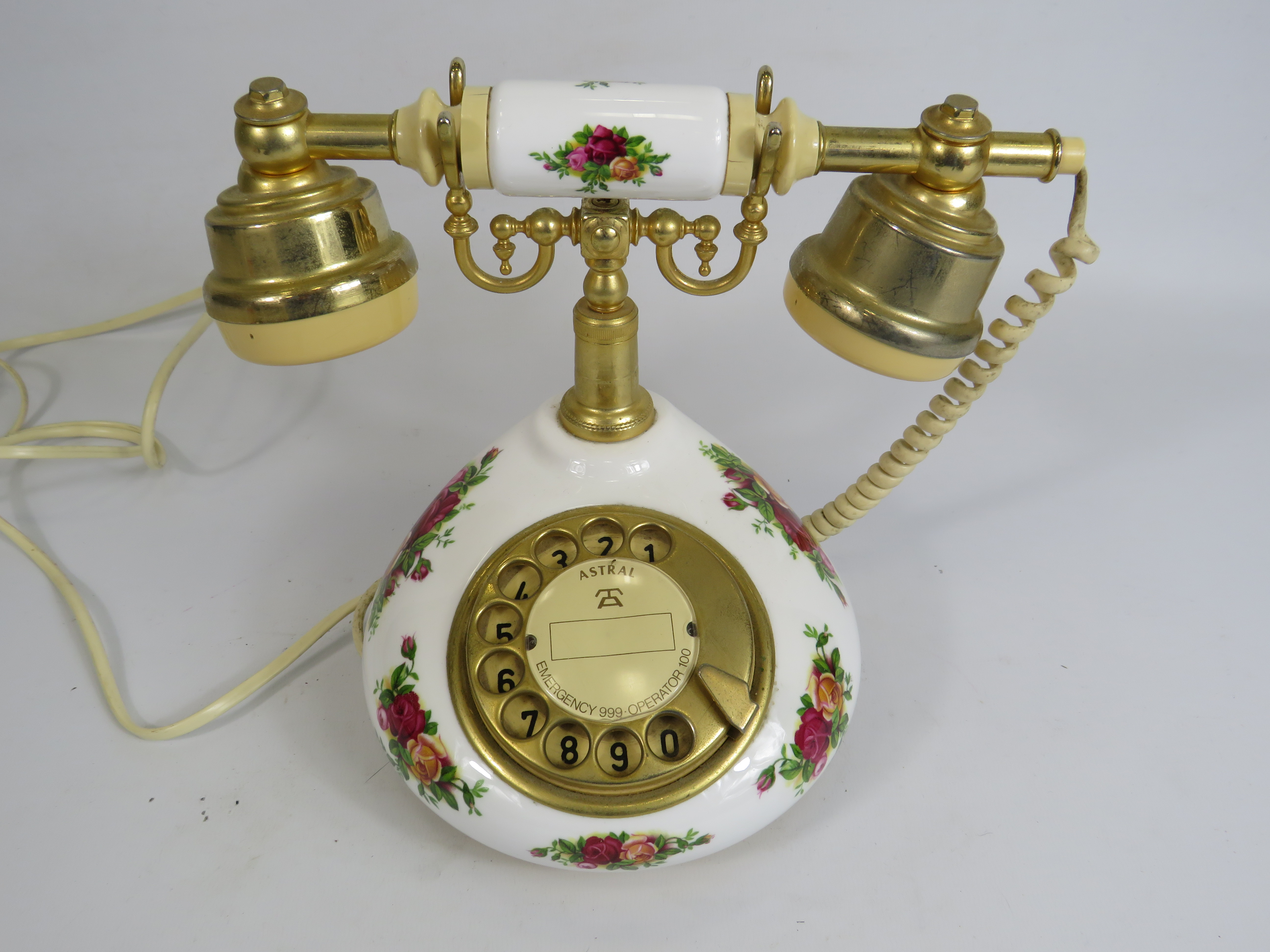 Royal Albert old country roses telephone. - Image 2 of 2