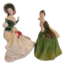 2 Royal Doulton figurines Christmas day 2002 HN 4422 Fleur HN 2368, The tallest stands 22cm.