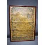 Vintage style Map of England and Wales set in a wood frame. Measures approx 39 x 28 inches.   See ph
