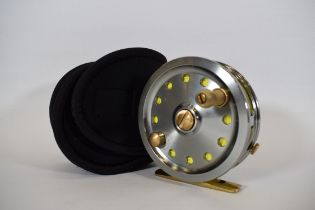 Ogdendrive 3inch Fly Reel with soft carry pouch.
