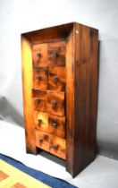 Unusual and Heavy Block of drawers with concave front. Ten Block Drawers, Indonesian Made. H:43 x