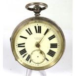 Vintage Silver cased Pocket watch Enamel face. Chester hallmark made by H Stone of Leeds, Fusee move