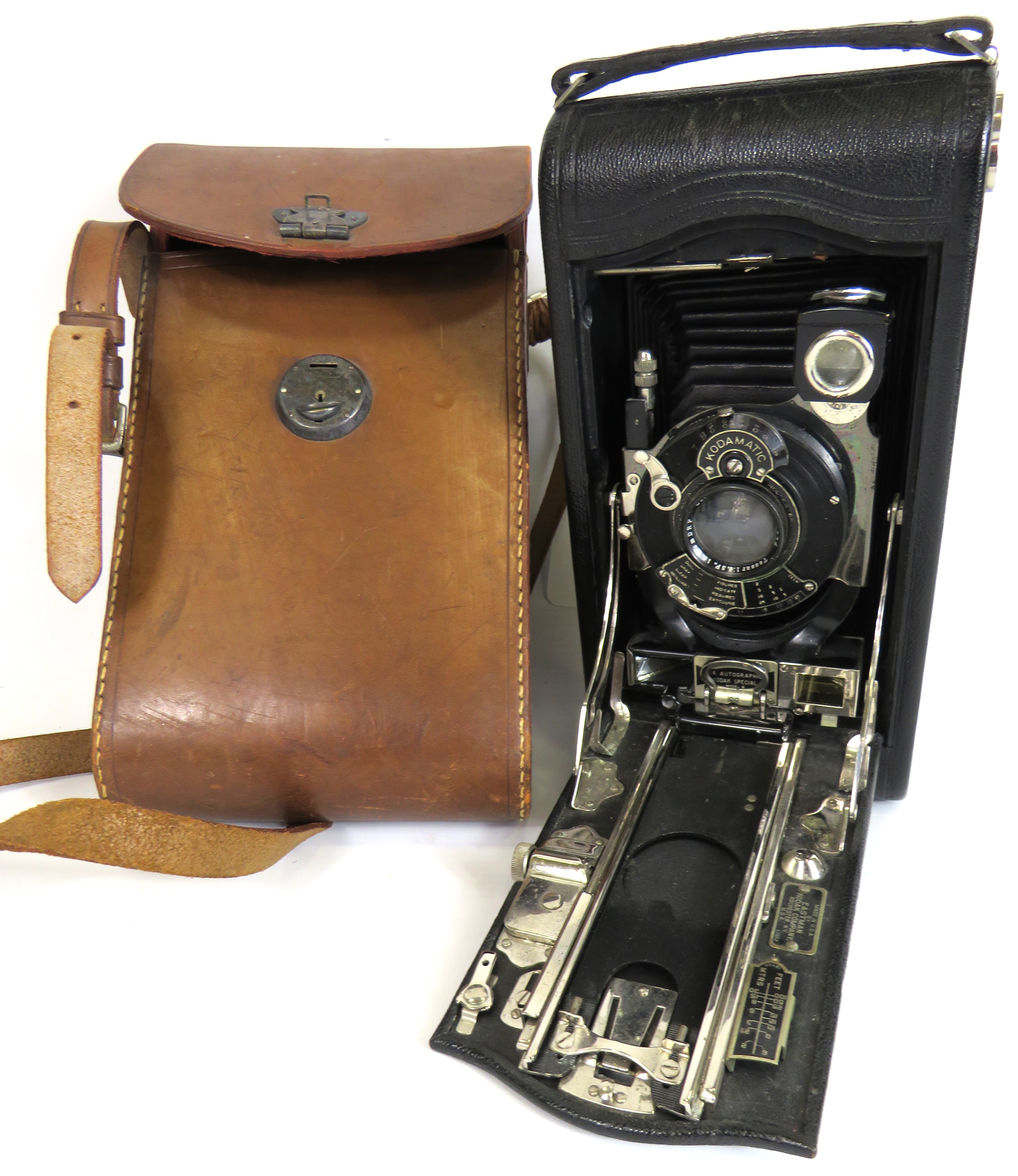 Vintage Autographic Kodak Special Camera with original Brown Leather case.  See photos. 