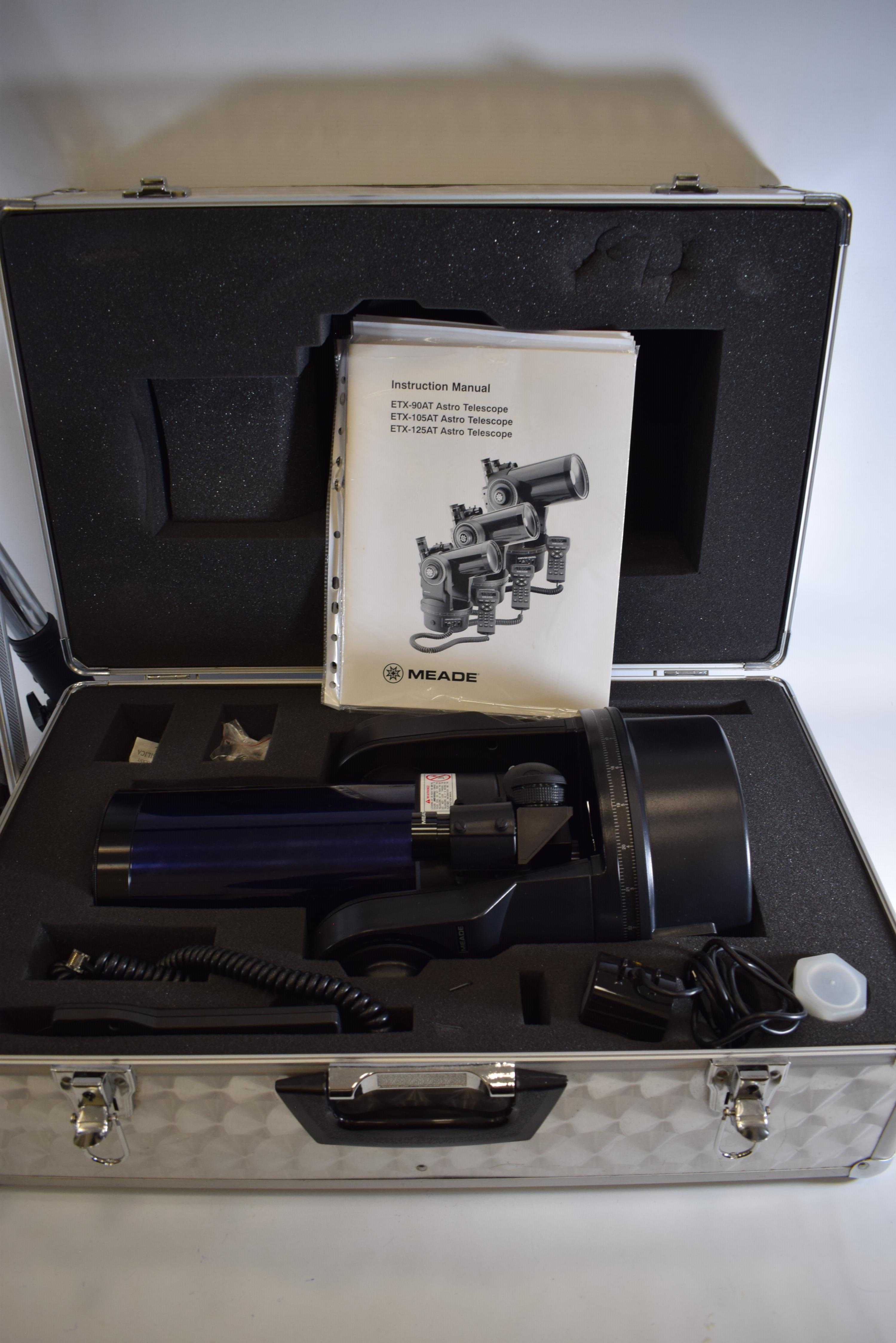 Mead Astro Telescope, model number ETX-105EC Complete with Tripod. Aluminium Case plus one other Alu - Image 2 of 6